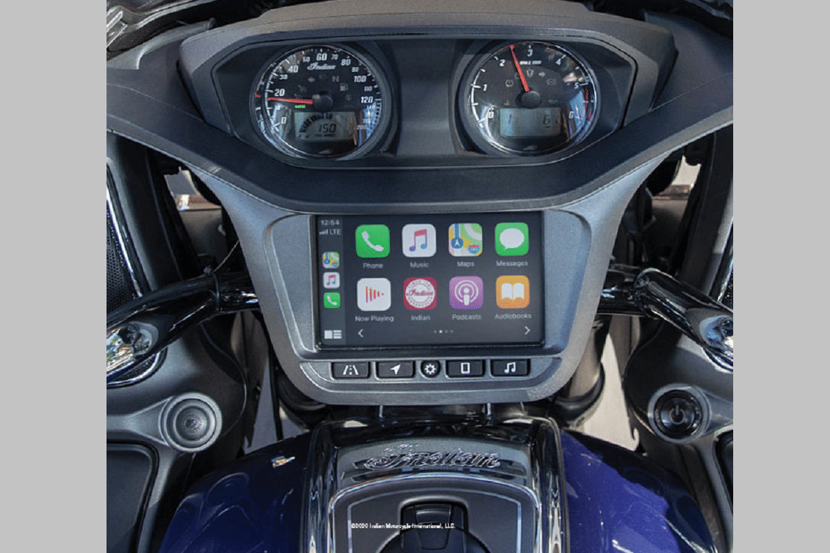 Apple Carplay feature in indian motorcycle indian motorcycle apple carplay feature introduced in its 2020 models indian motorcycle company