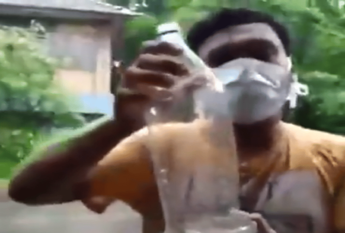 coronavirus protection man make zero cost face shield with desi jugad video goes viral on social media