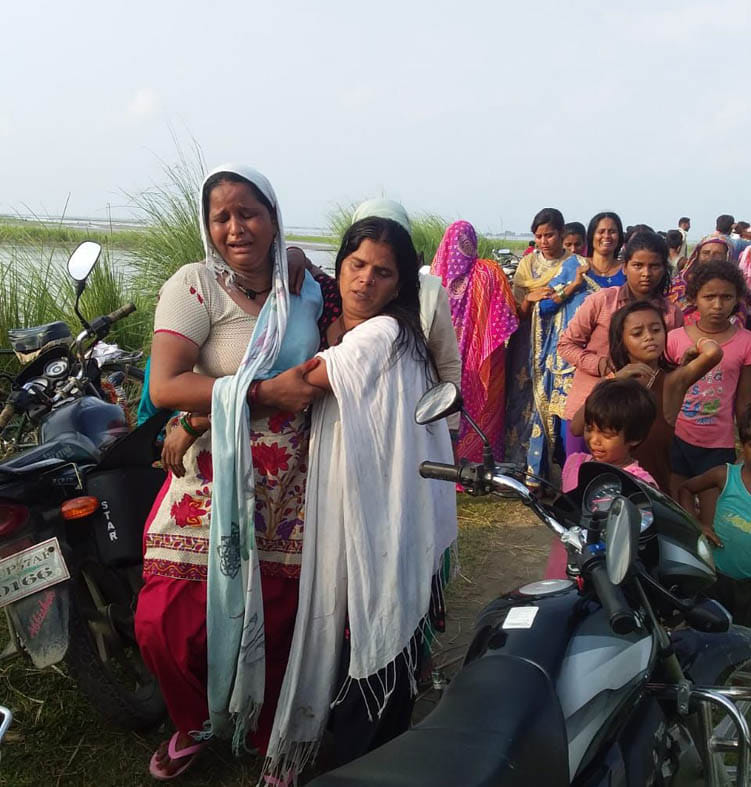 dipped during bathing in gandak river