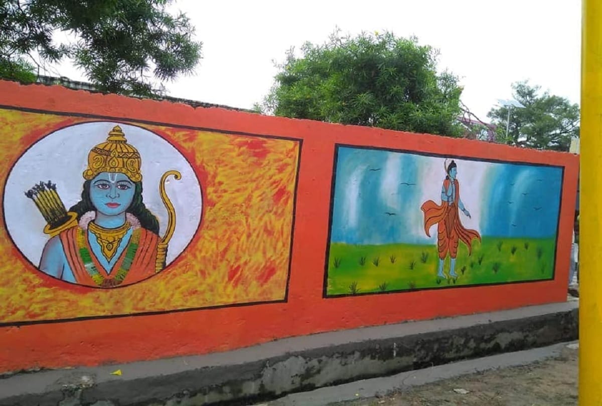 Ram Janmabhoomi Mandir Pics of decoration in Ayodhya before Bhoomi Poojan.