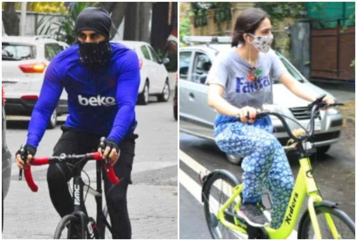 ranbir kapoor to sara ali khan Bollywood and television actors took to cycling to workout