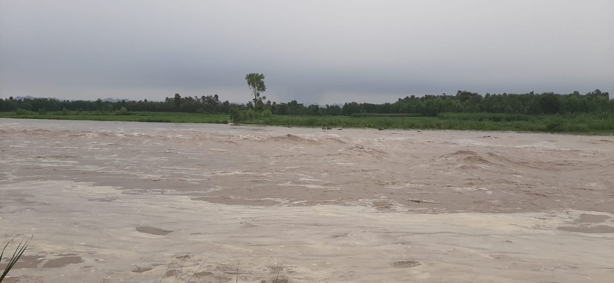 Rainy rivers in spate, flood-like situation