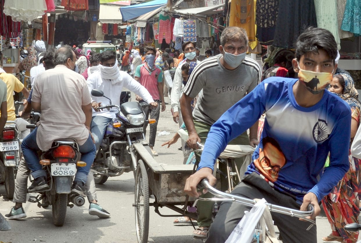 Eid-ul-Azha today, crowds thronged the markets