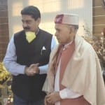 forest minister Rakesh Pathania meets shanta kumar and prem kumar dhumal