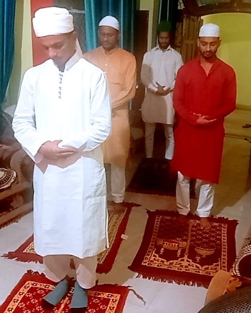 The ritual of sacrifice is performed by offering namaz in the houses
