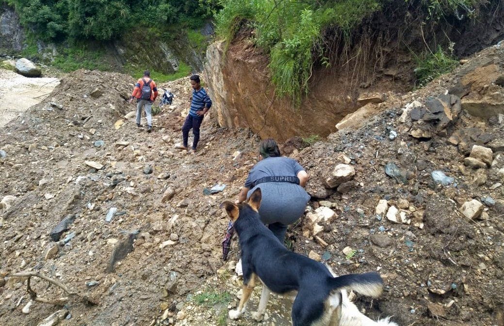 Helicopter took 55 people stranded in Mori village to relief camp