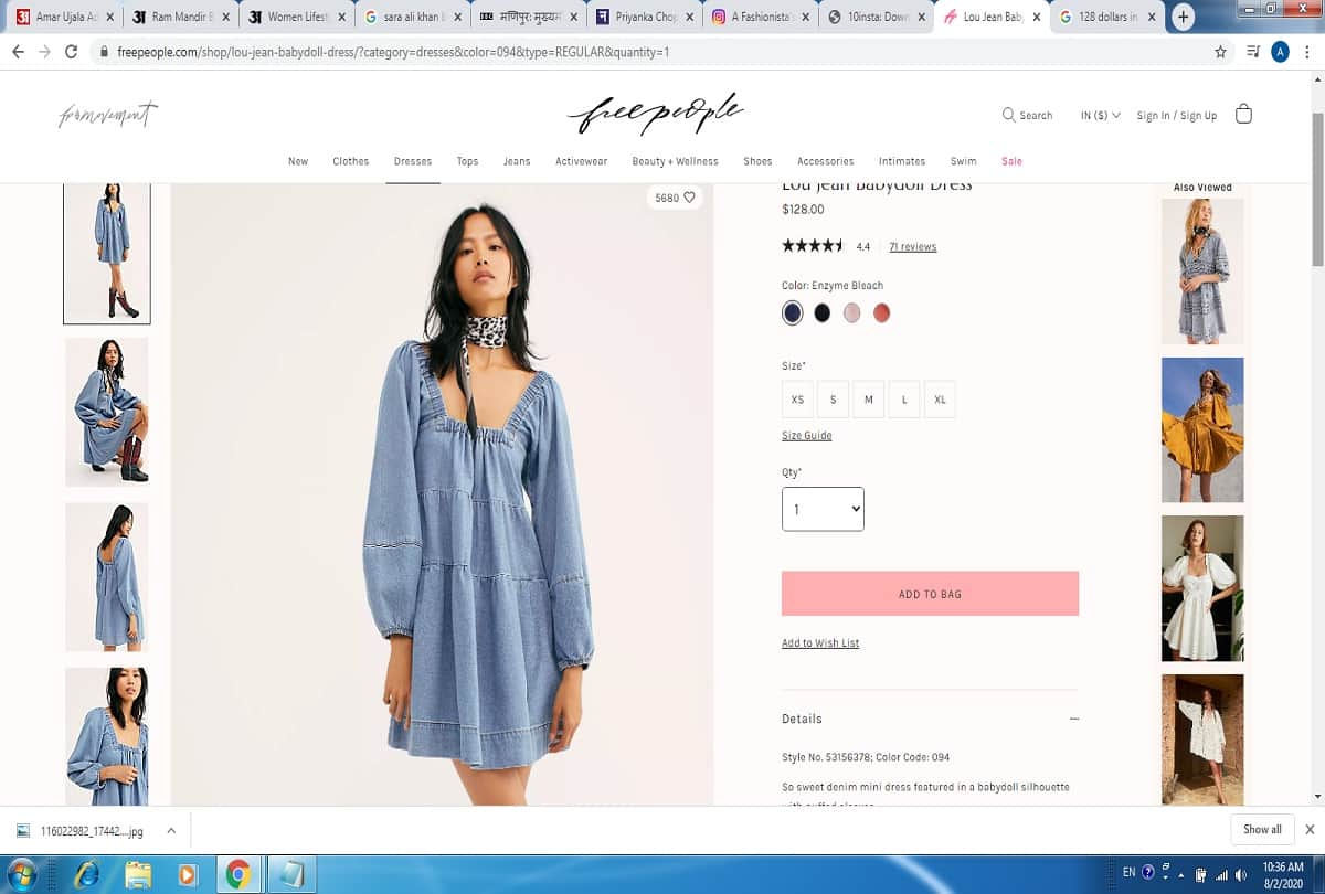 priyanka chopra share her pic in denim short dress that price can amaze you