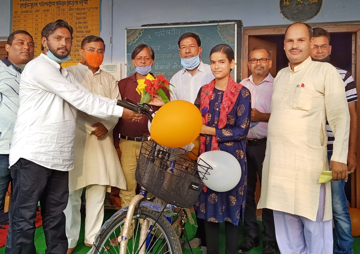 Student Himani, ranked 24th in the state, was honored