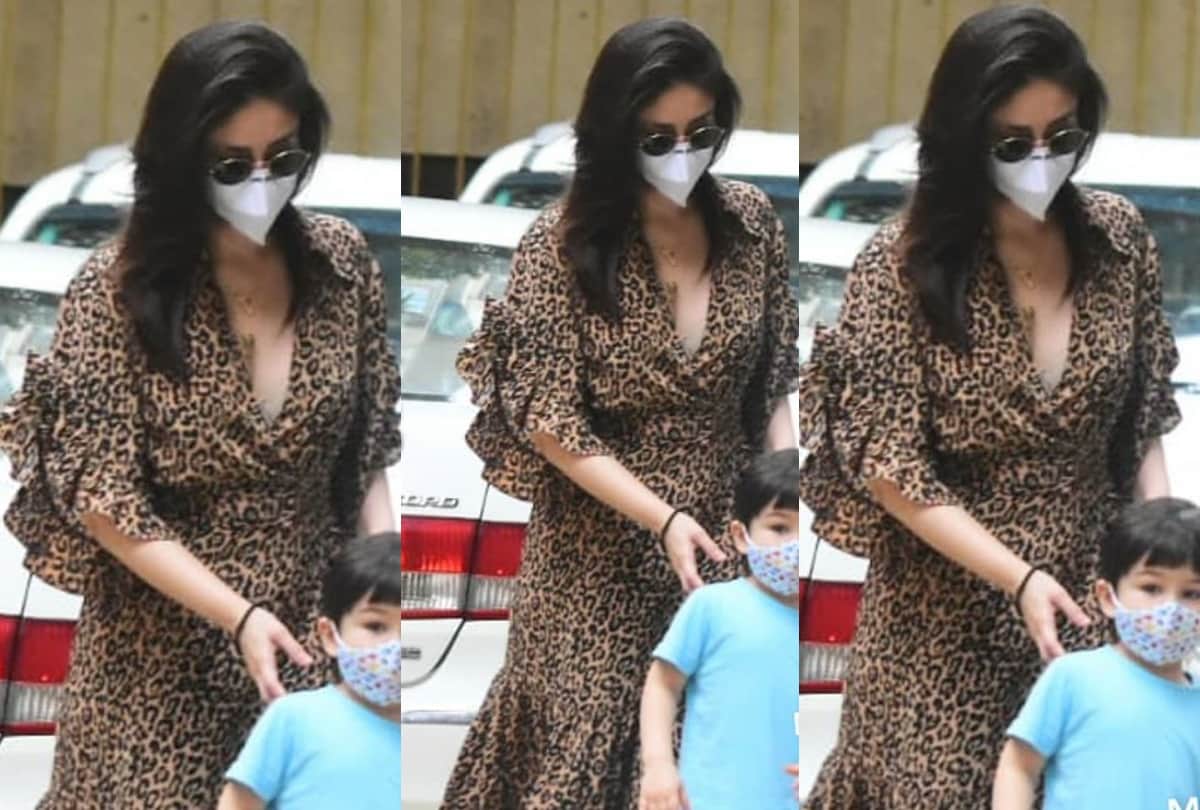 kareena kapoor spot in leopard print dress cost 1.5 lakh can hole in your pocket