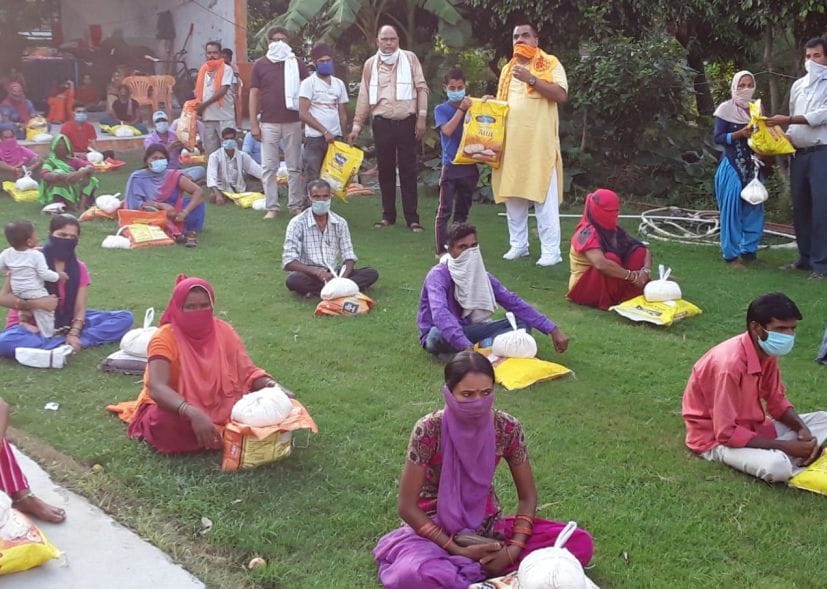 Ration Distribution at Preet Vihar and Danpur
