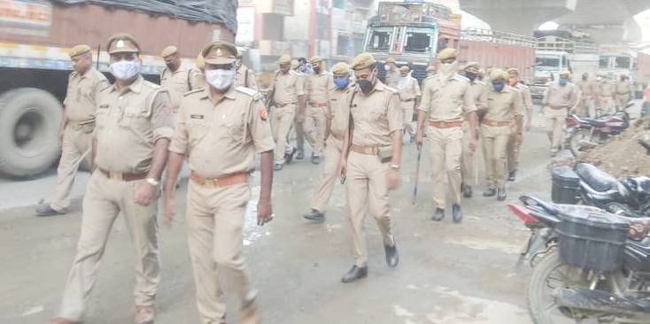 Police did a rootmark in view of festivals