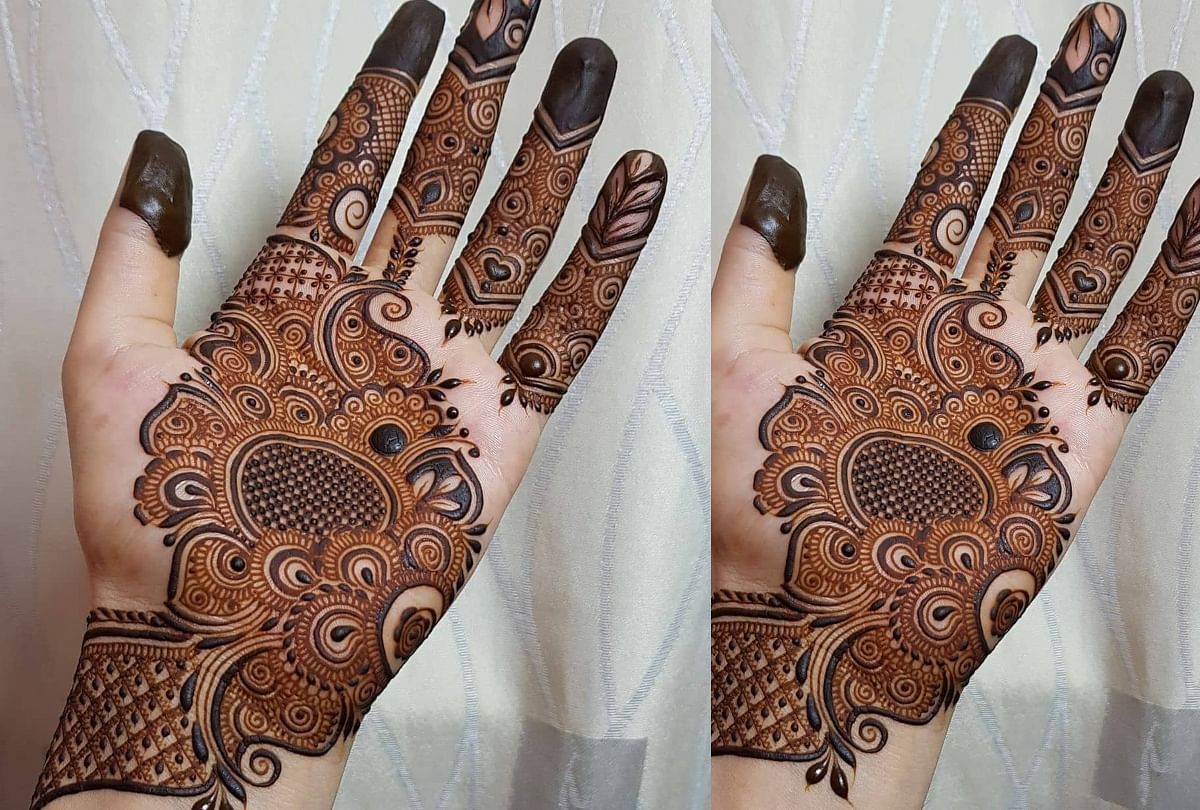 Karwa Chauth 2023 Mehndi Design back hand mehndi design simple and  beautiful - Karwa Chauth 2023 Mehndi Design: करवा चौथ पर लगाएं पिया के नाम  की मेहंदी, देखिए बैक हैंड के लिए