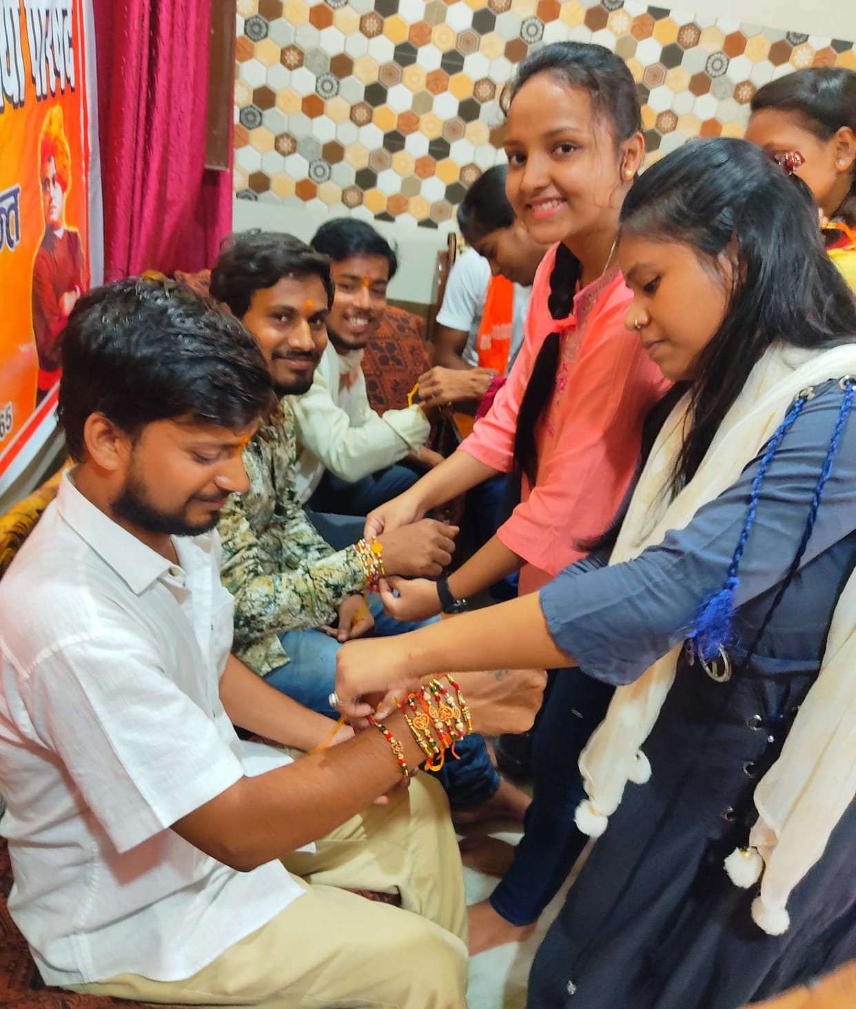 ABVP workers celebrated Rakshabandhan festival