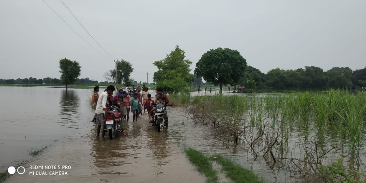 A dozen villages in the Devara region of Madhuban transformed into an island