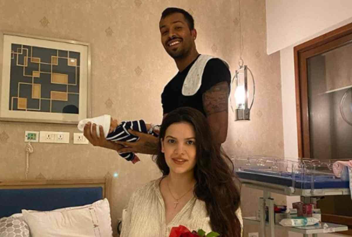 Natasa Stankovic Posts First Picture with newborn son and husband hardik pandya