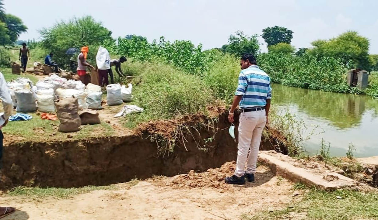Irrigation Department has repaired the canal track
