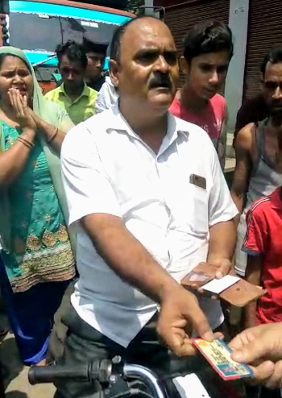 woman cry my son kidnepped by biker