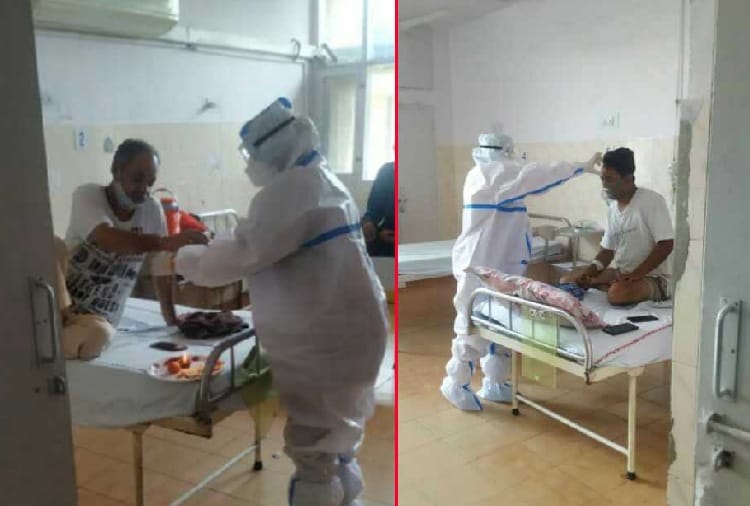 Nurses tied rakhi to corona positive patients in Chandigarh