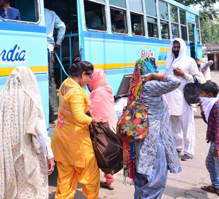 Harassment for seats in roadways buses
