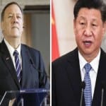 Mike Pompeo and Xi Jinping
