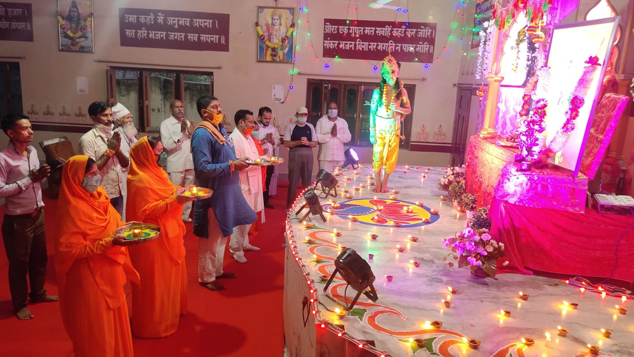 Ram, mandir, deepotsav, ayodhya, firozabad, lighting