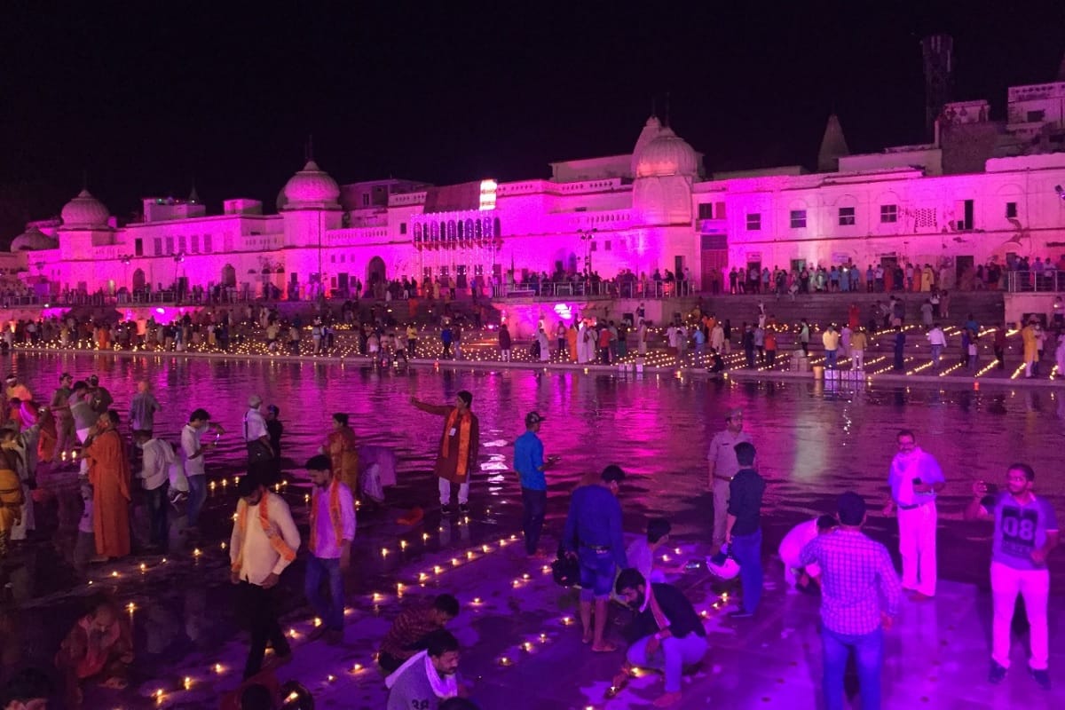 Ayodhya decorated with earthen lamps before foundation of Ram Mandir