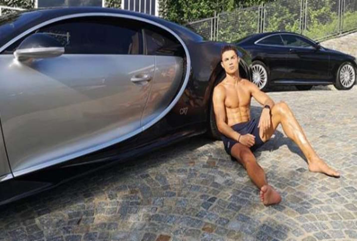Footballer Cristiano Ronaldo buys worlds most expensive car Bugatti La Voiture Noire
