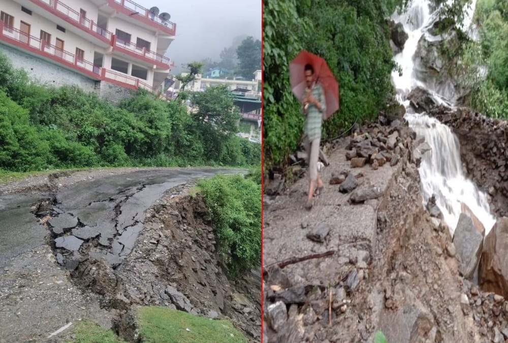 Weather Forecast Today Update in Uttarakhand: Kedarnath Highway 50 meter Road Damage due to landslide