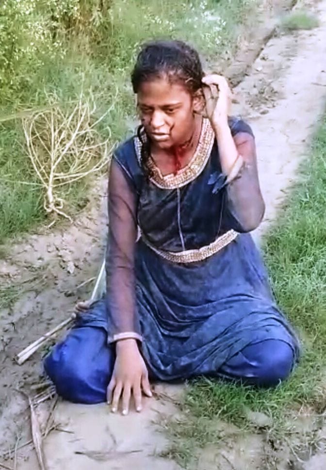father and son cut neck of girl in sambhal