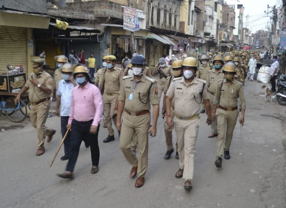 Ram, mandir, police, alart, firozabad