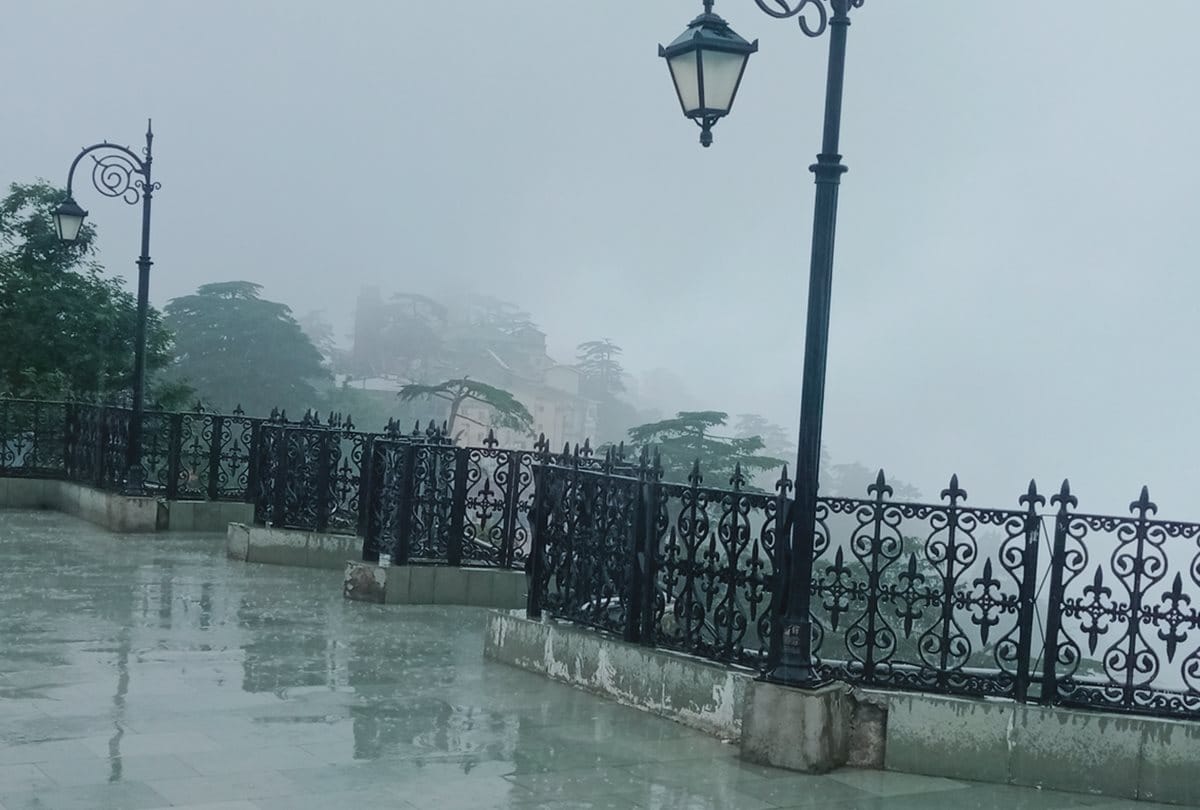 himachal weather report rain in shimla una recorded 36 degree Celsius temperature