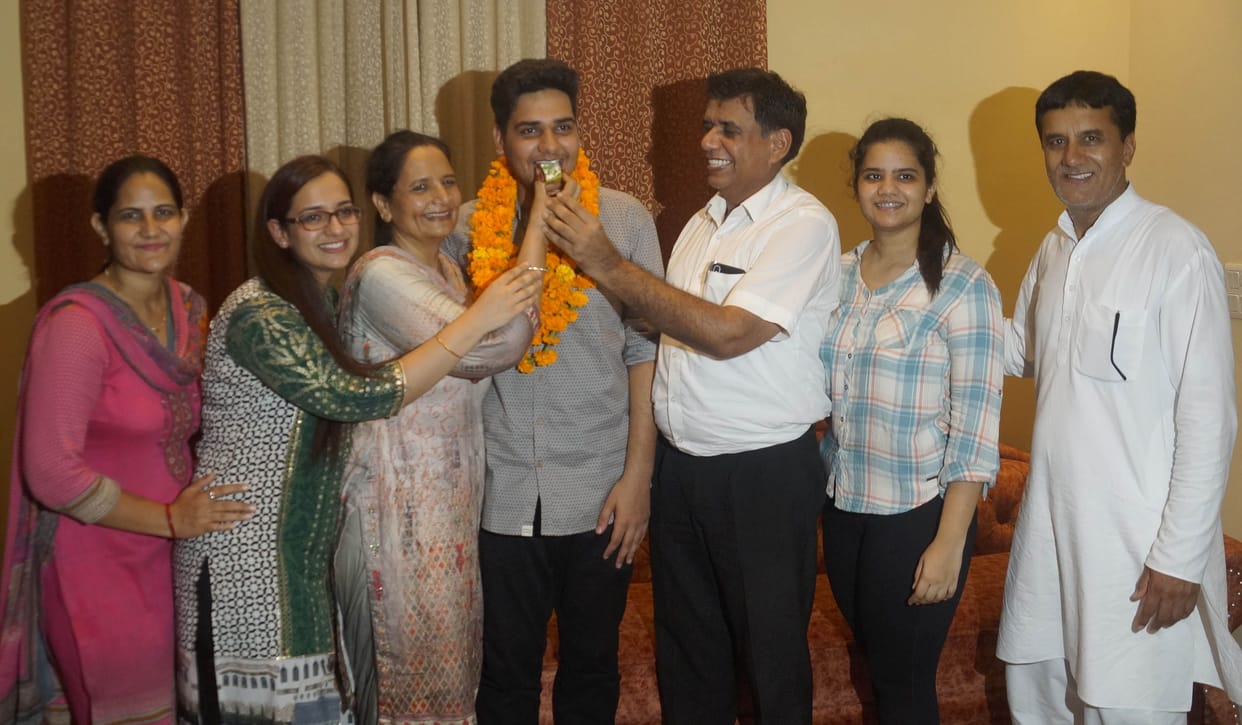 Aparajit of Sector 14 achieved 174th rank in first attempt in UPSC exam