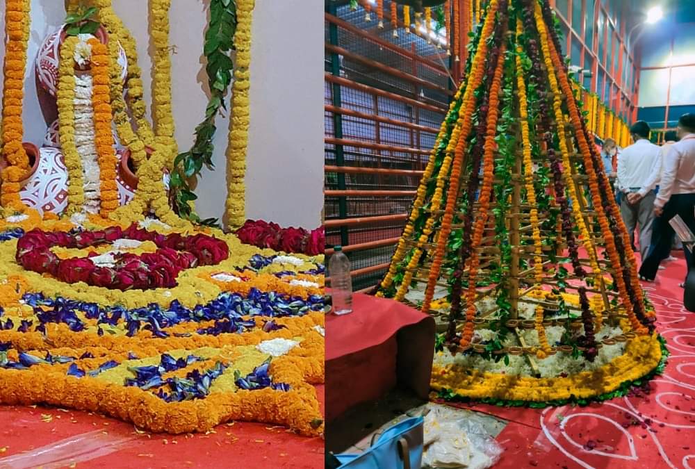 Decoration of garbhgrah in Ayodhya before   bhoomipoojan.