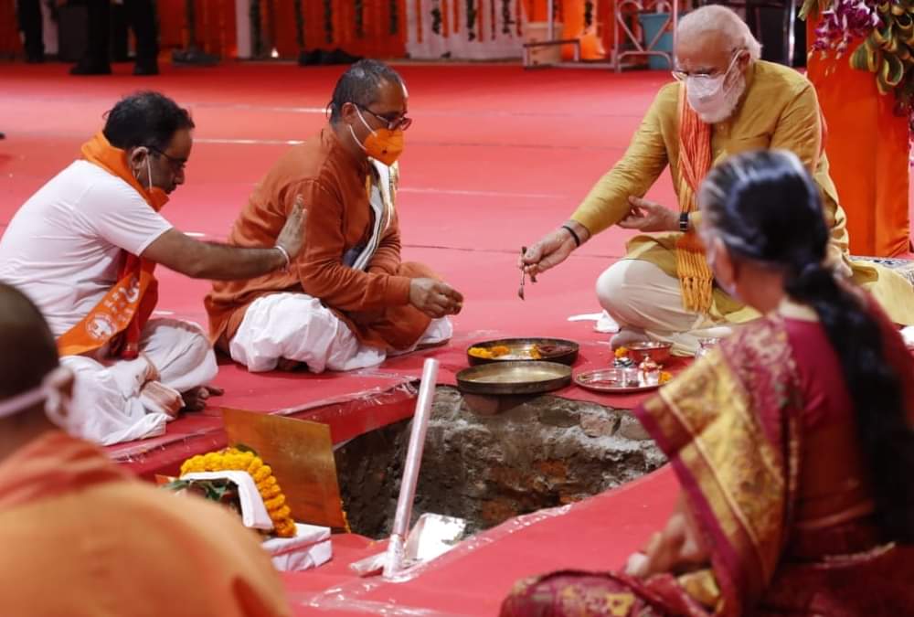 Some memorable pics of Bhoomipoojan programme of Ayodhya.