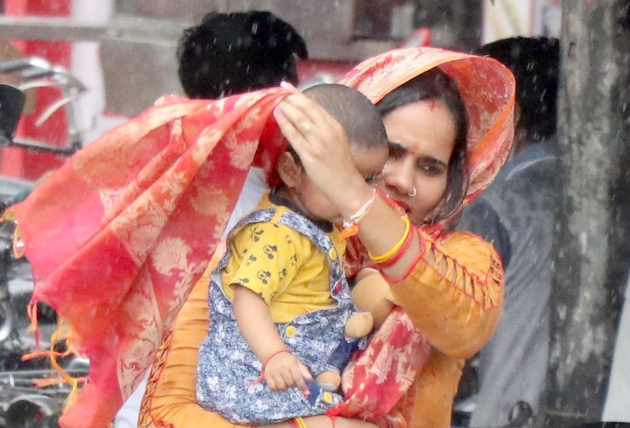 Light rain in Bijnor, relief from heat