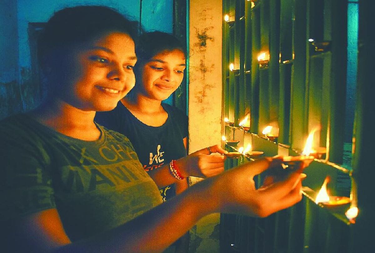 Celebration Of Ram Mandir Bhumi Pojan Deepotsav In Agra Sundarkand Path