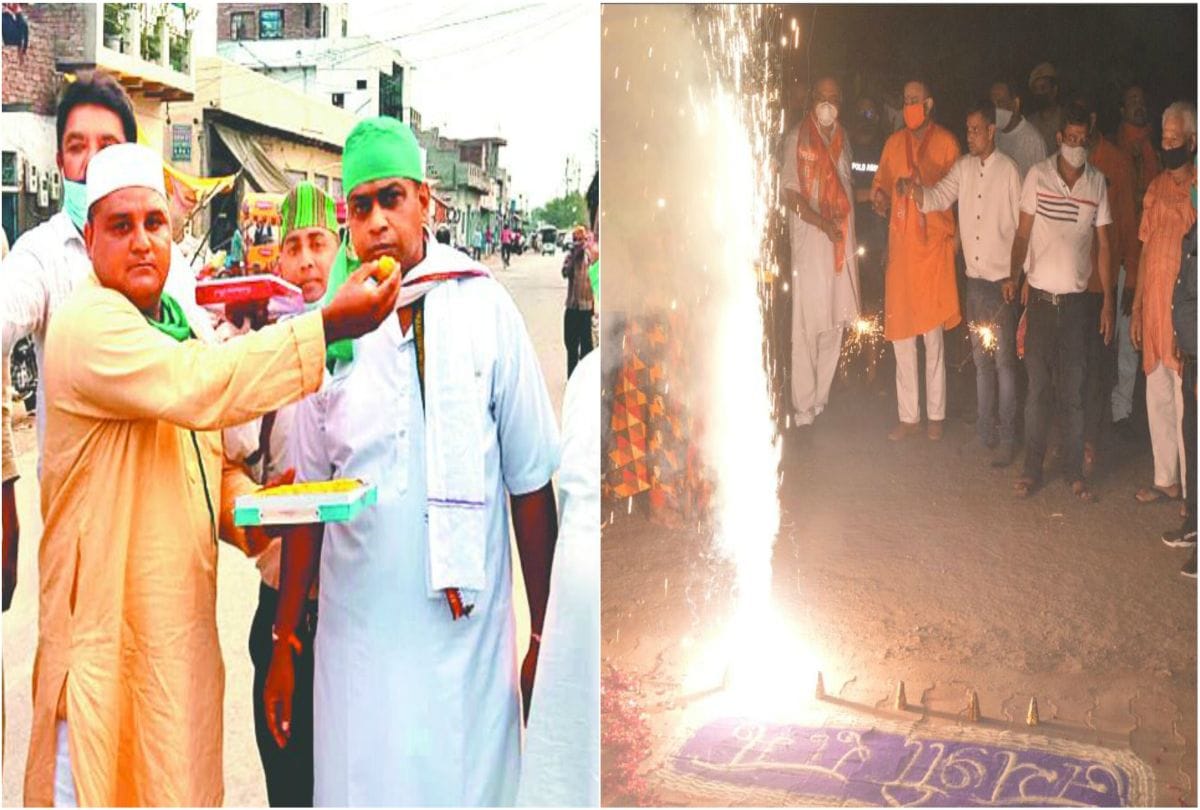 Ram Mandir Bhumi Pojan Celebration Muslim Distribute Sweets In City Of Taj Mahal