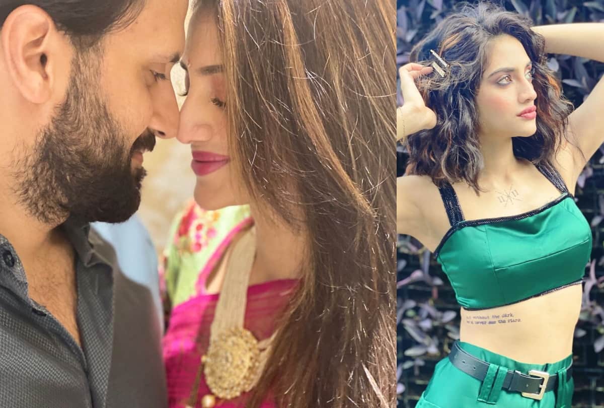 nusrat jahan shares her raksha bandhan look in silk saree with floral blouse