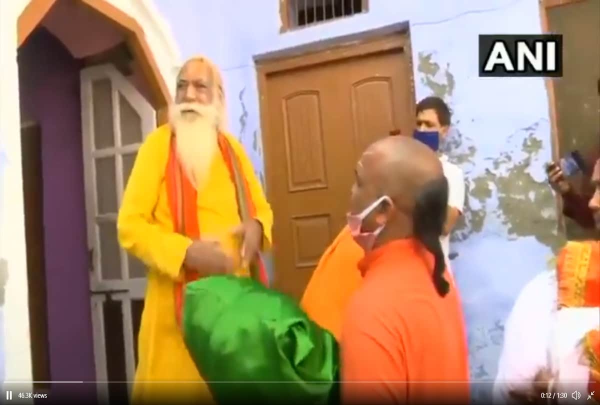 ram mandir bhoomi pujan bhagwan ram wear green color velvet dress with stitch golden thread in nine gem stone