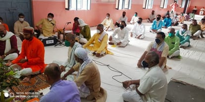 Ram Mandir Ayodhya News updates : ram janm bhoomi poojan sand artist make picture bhajan kirtan worship yagya in ballia
