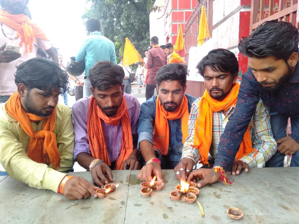 Ram Mandir Bhumi Pujan celebration in uttarakhand latest update in hindi : celebration photos from all over state