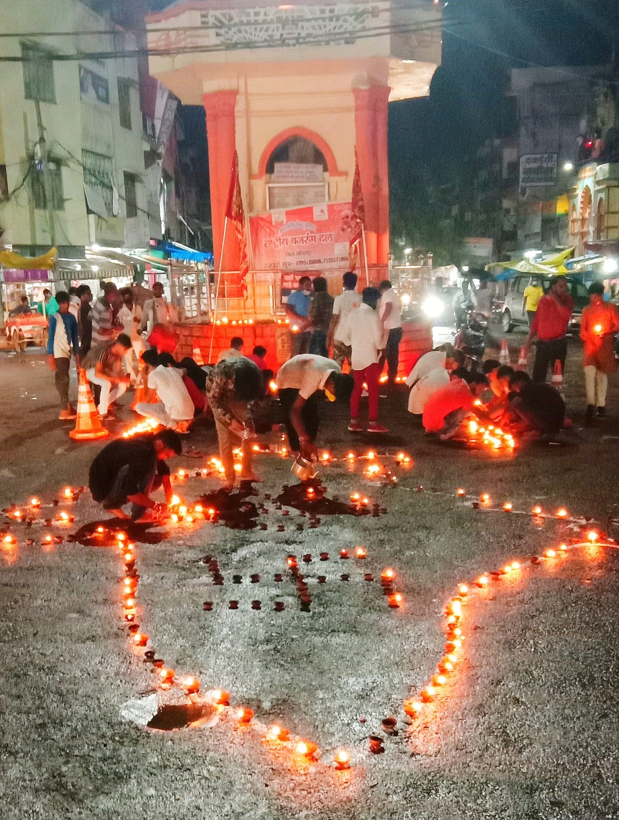 Bhumi worship for temple celebration in city
