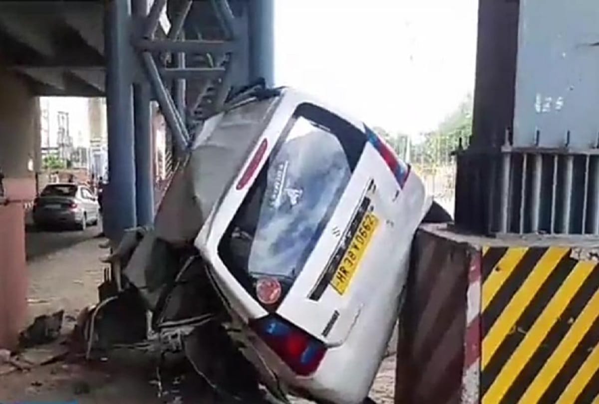 faridabad young man learning car was driving friend car met with accident died friend seriously injured