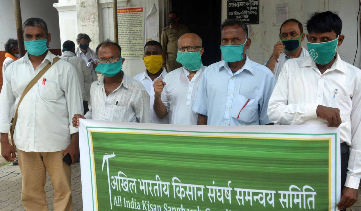 kisan andolan in prayagraj
