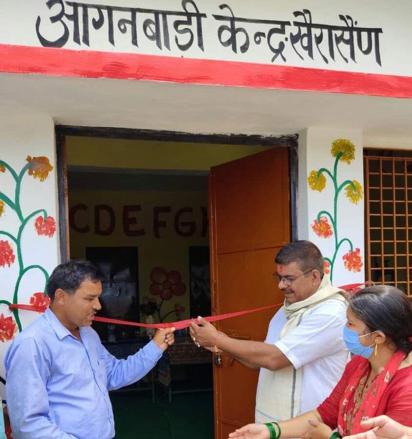 Inauguration of Anganwadi center and culvert in Khairassan