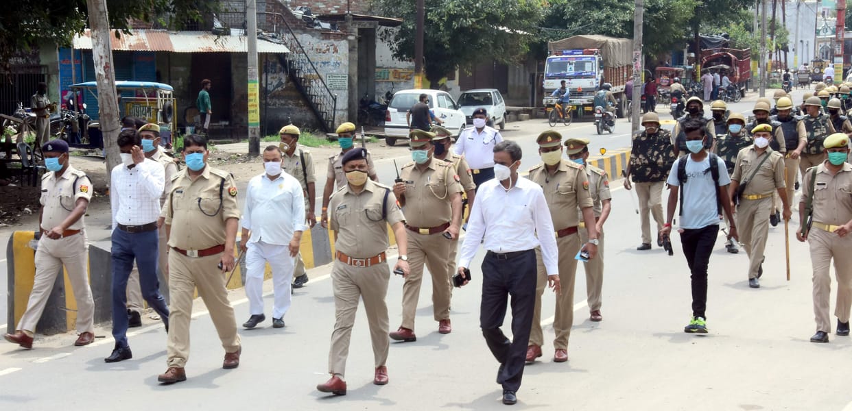 polic alert in sambhal