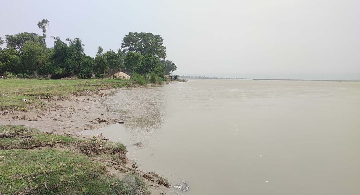 the river started receding