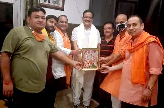 Rakesh Dhyani brought with him the temple brick as a prasad