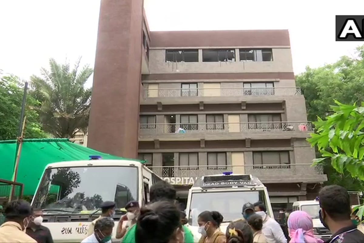 Ahmedabad Hospital Fire News massive fire erupted at covid 19 hospital many patients lost their lives and many shifted to others