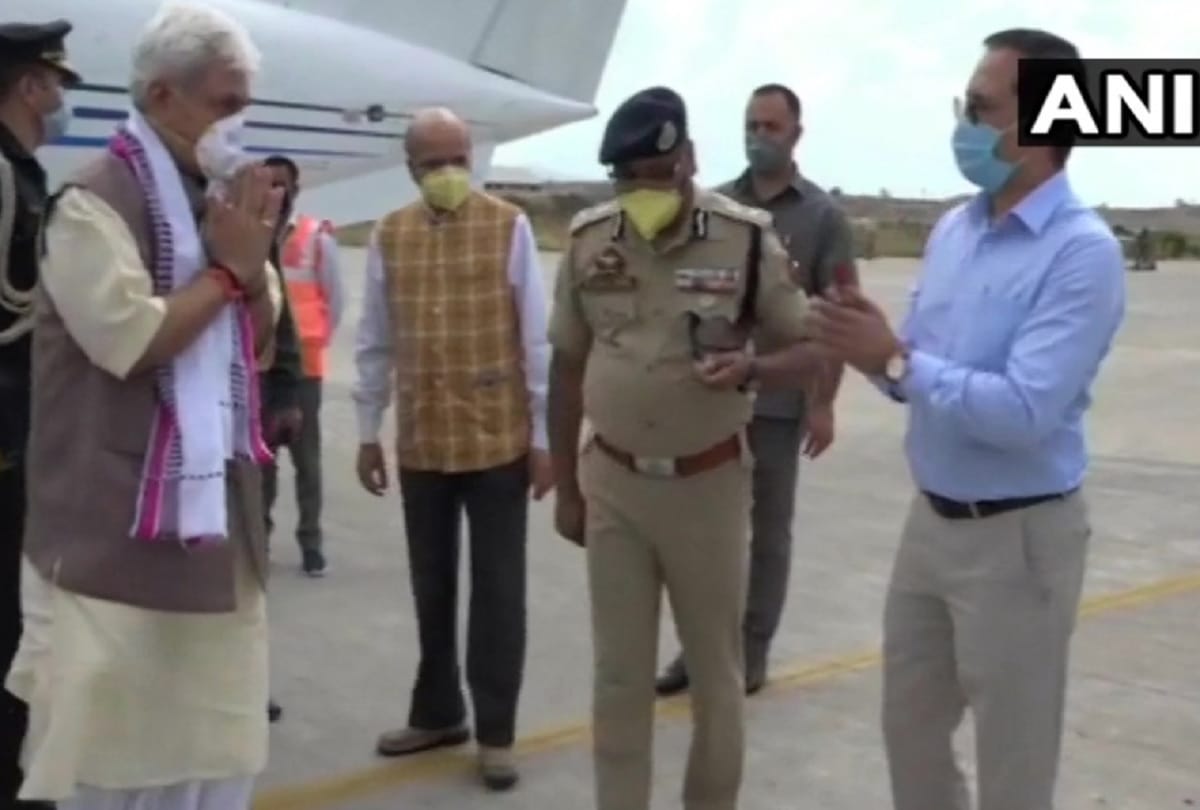 manoj sinha jammu and kashmir, manoj sinha reached sirnagar Jammu and Kashmir